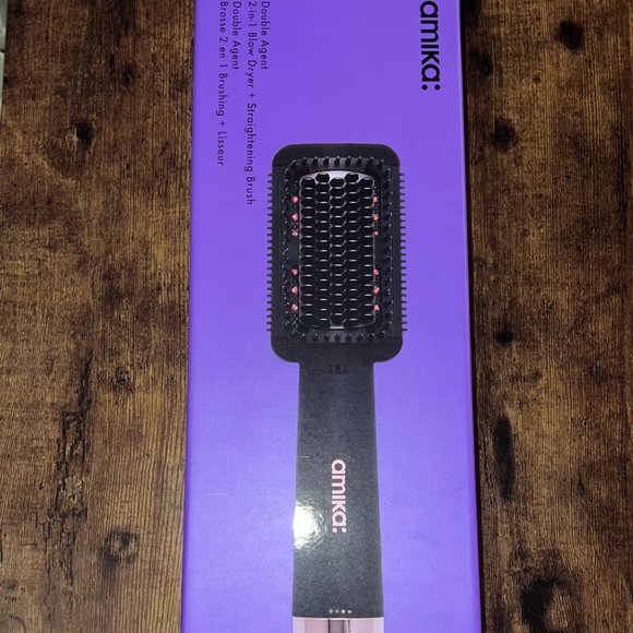 amika: double agent 2-in-1 blow dryer + straightening brush - Picture 2 of 7